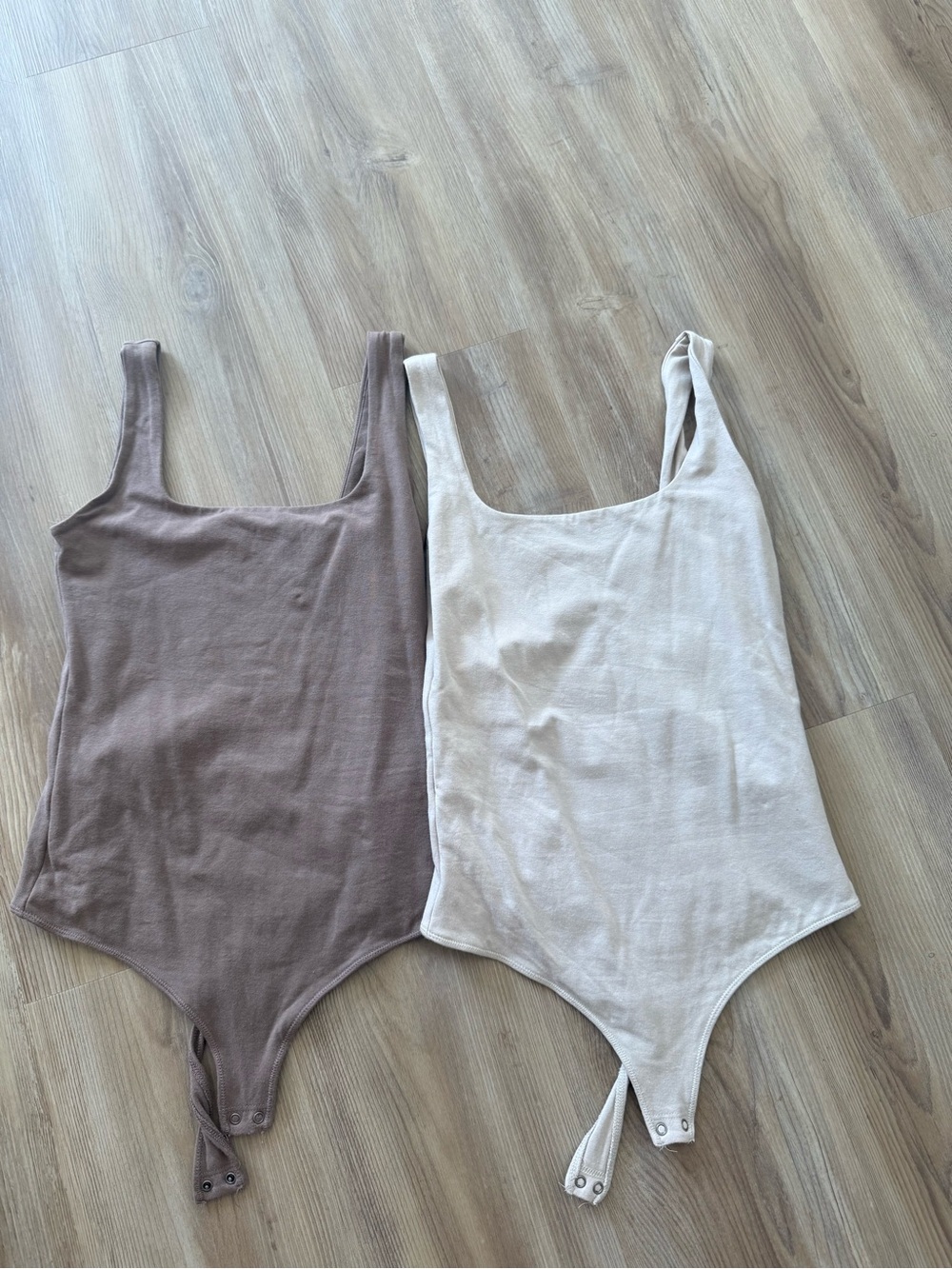 Neutral Ribbed Bodysuit Duo - Neutrals